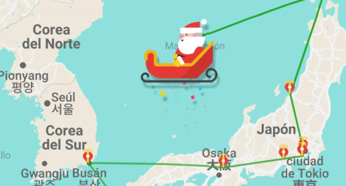 Santa tracker, la plataforma de Google para seguir el recorrido de Papá Noel_Google