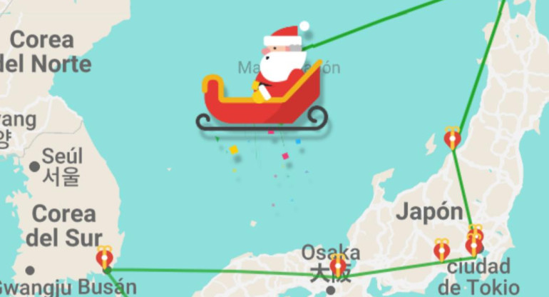 Santa tracker, la plataforma de Google para seguir el recorrido de Papá Noel_Google