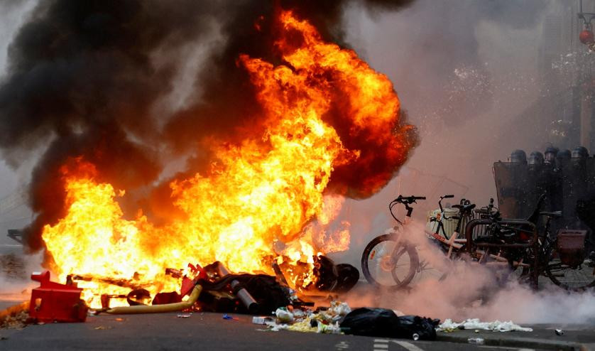 Incidentes en París. Foto: NA