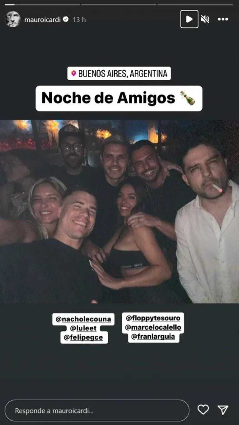 Mauro Icardi de fiesta. Foto. Instagram