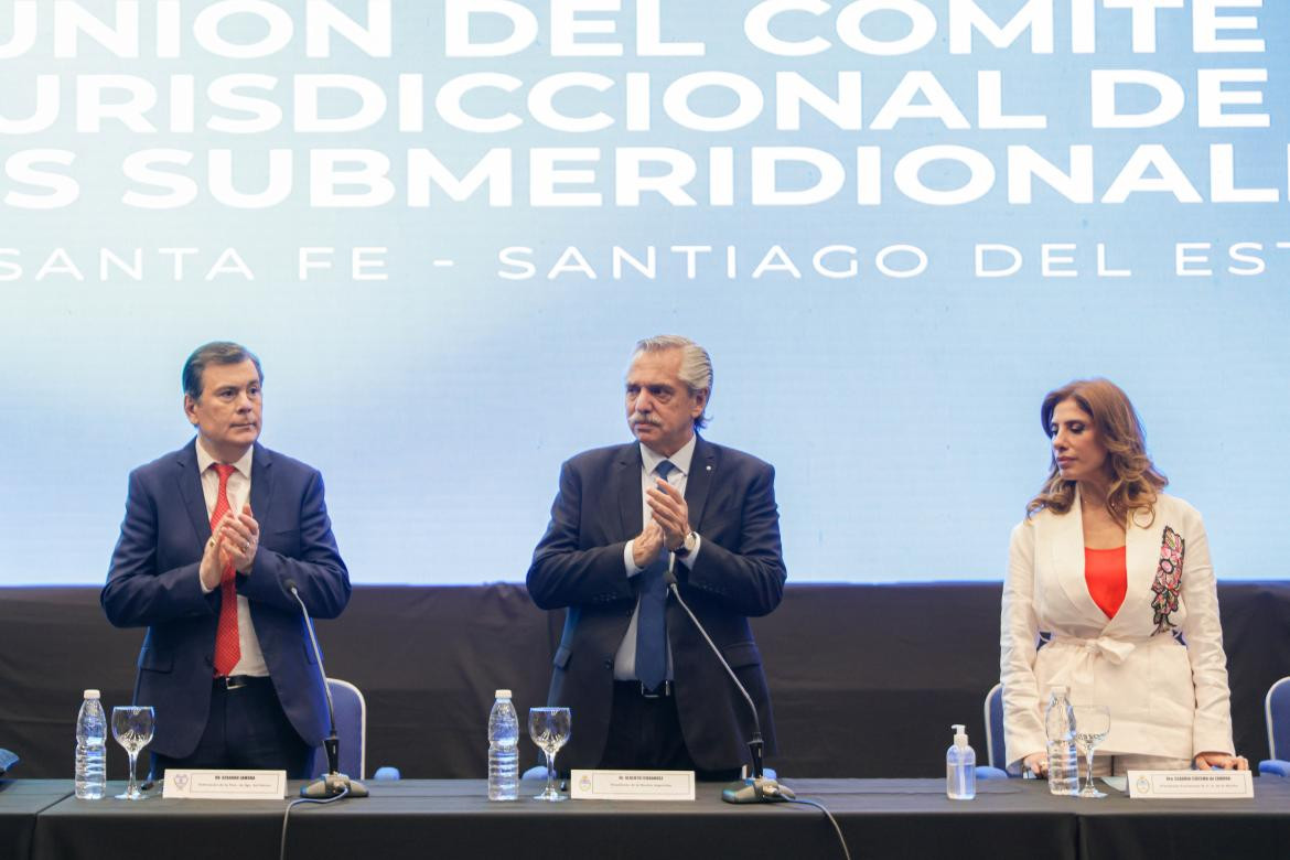 Alberto Fernández en Santiago del Estero. Foto: NA.