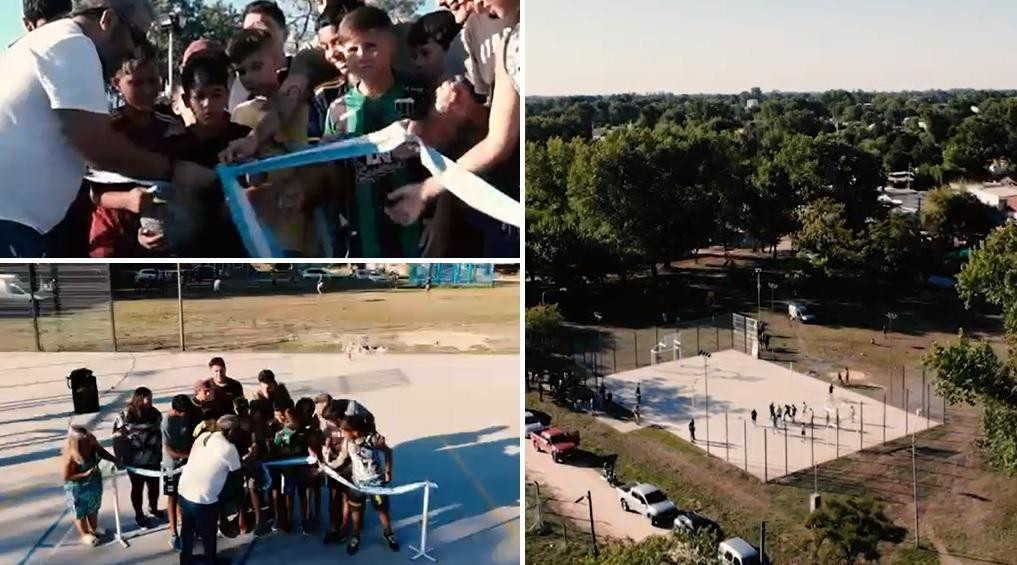 Inauguraron el playón deportivo N° 13 en General Rodríguez	