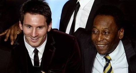 Lionel Messi y Pelé. Foto: NA.