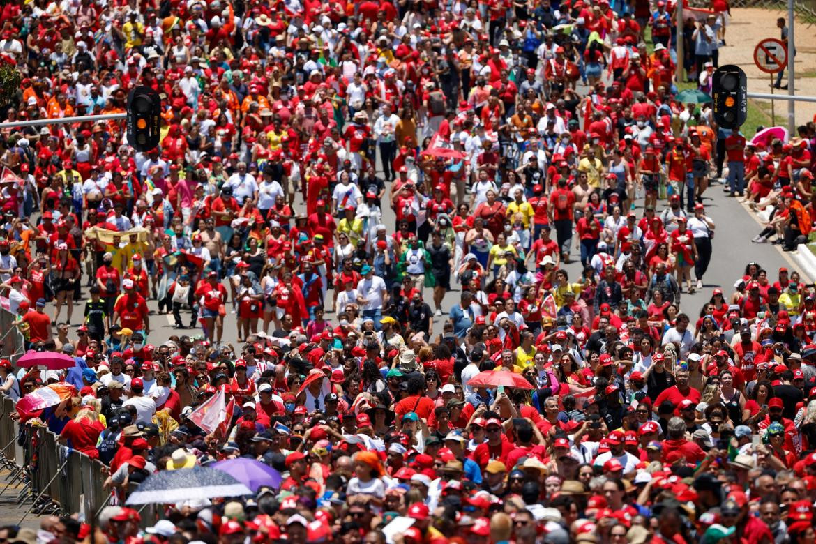 Manifestantes en apoyo a Lula. Foto: Reuters