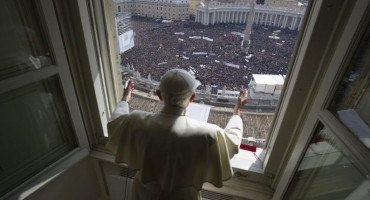 Papa Benedicto XVI la última vez que se dirigió al público_Reuters