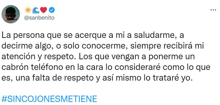 La respuesta de Bad Bunny. Foto: Twitter.