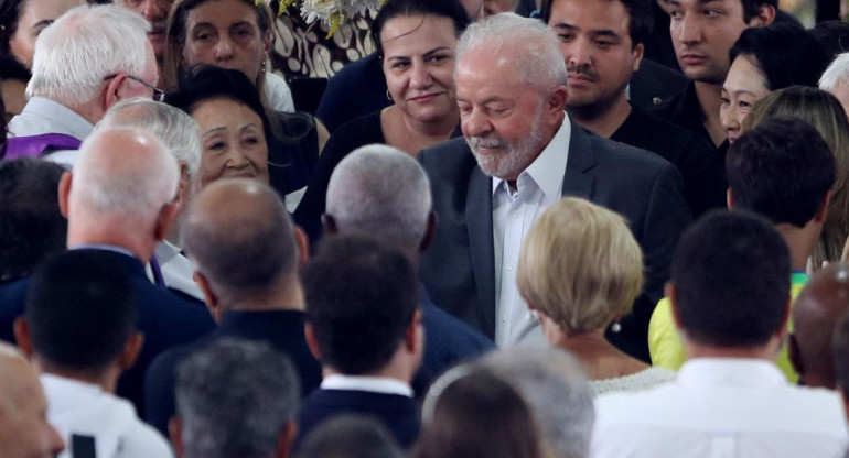 Lula da Silva en el funeral de Pelé_Reuters