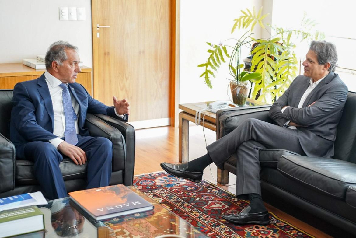 Daniel Scioli y Fernando Haddad. Foto: @danielscioli.