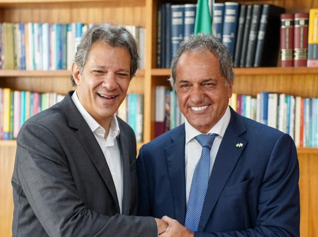 Daniel Scioli y Fernando Haddad. Foto: @danielscioli.