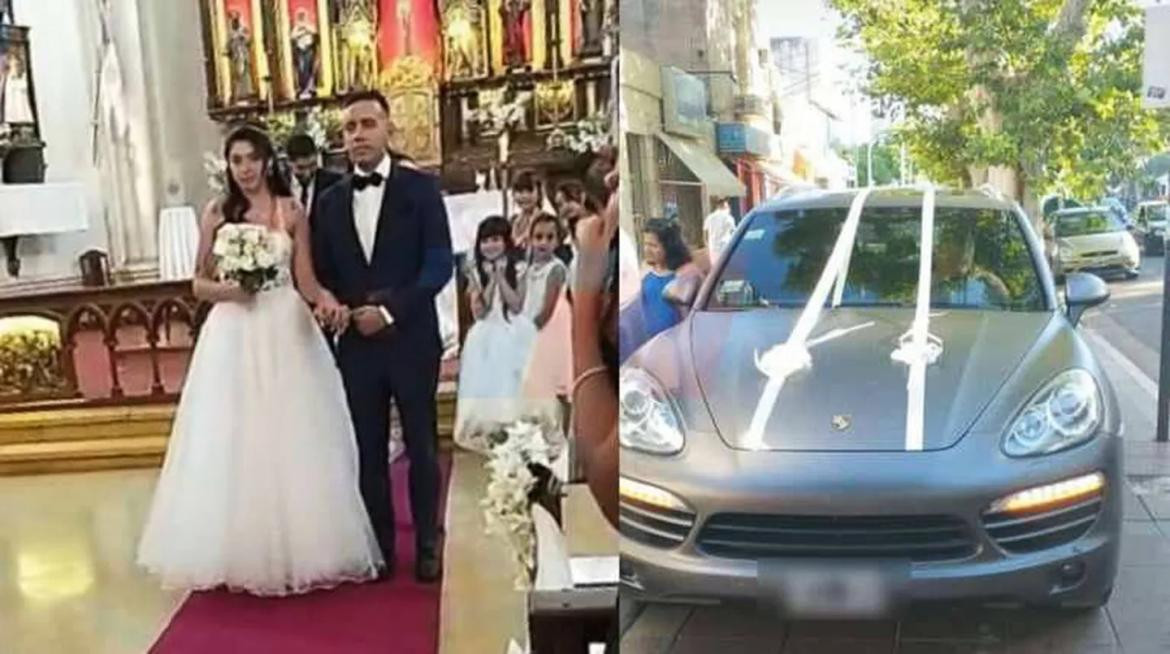 Boda narca en Rosario.Brisa Leguizamón y Esteban “Pinky” Rocha, los novios.