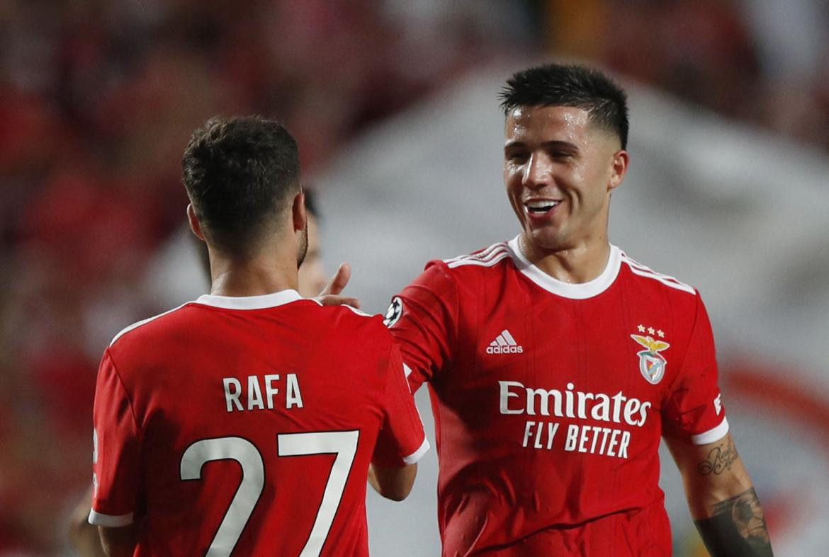 Enzo Fernández, Benfica. Foto: REUTERS