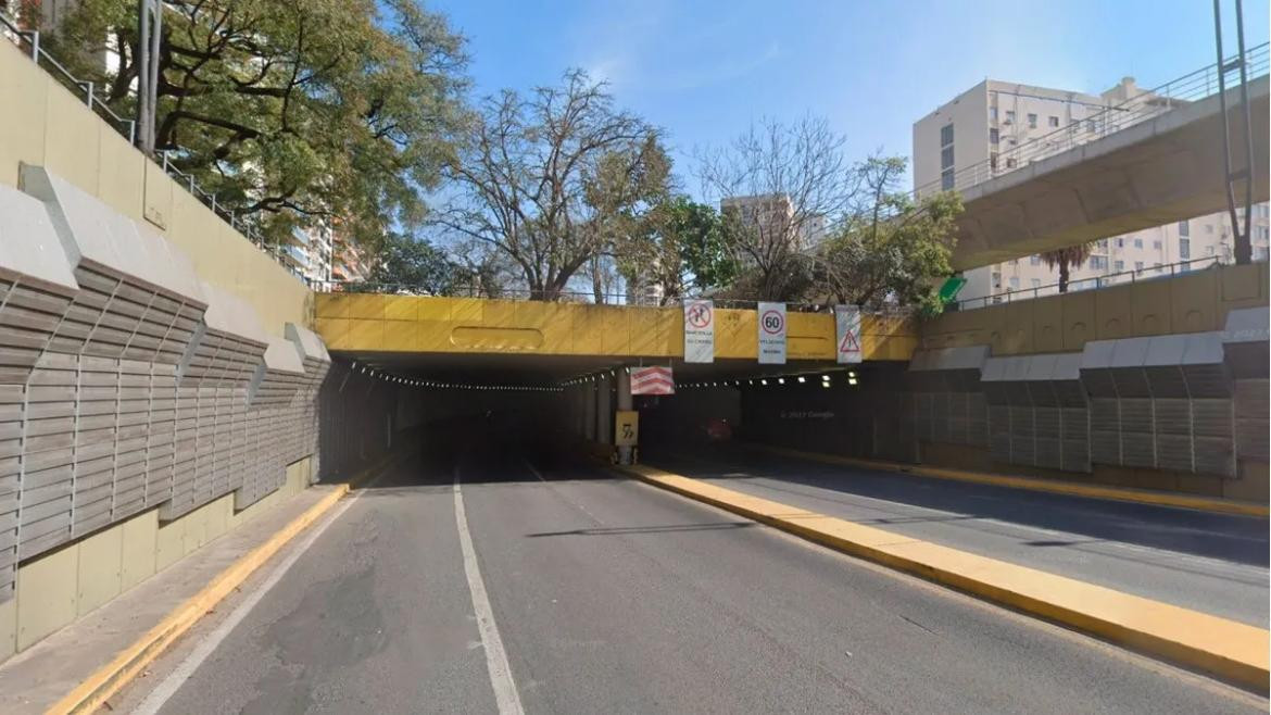 Túnel de Avenida Libertador en Belgrano. Foto: Google Maps