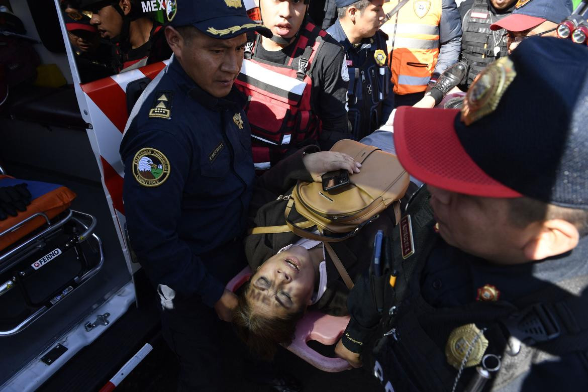 Accidente de trenes en México. Foto: Télam