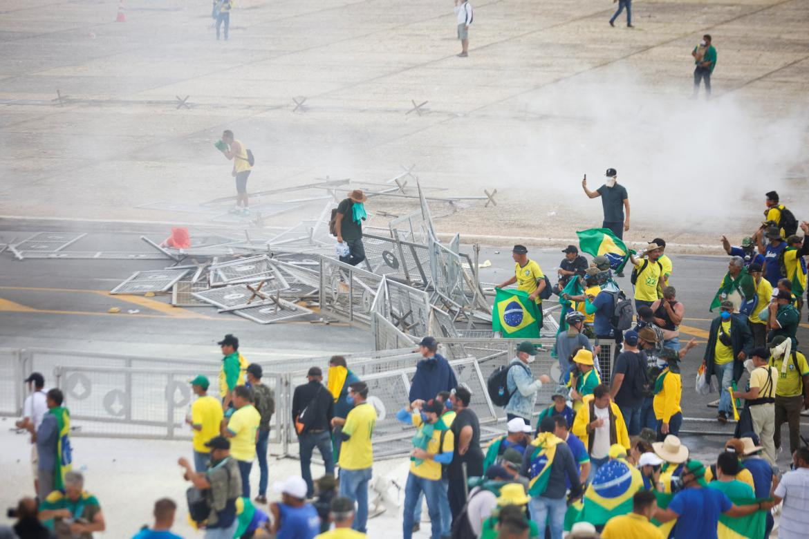 Incidentes en el Palacio de Planalto 2, Brasil. Foto: Reuters.