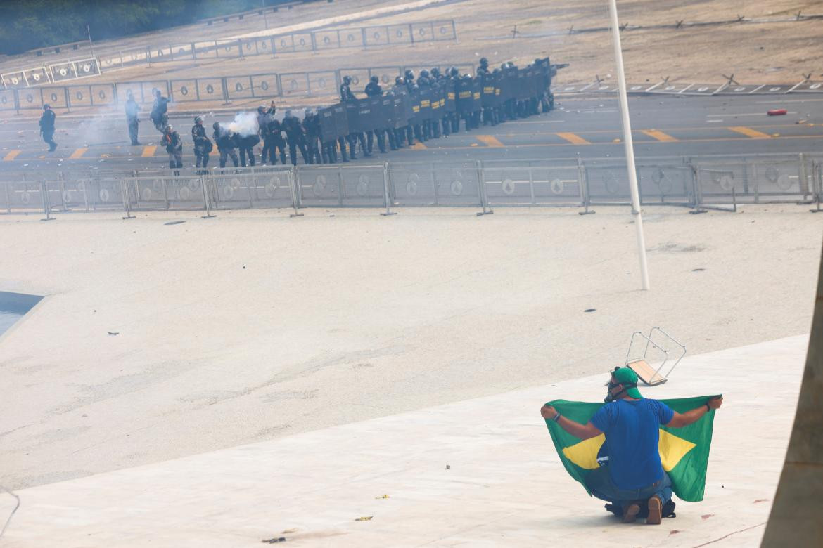 Incidentes en el Palacio de Planalto 3, Brasil. Foto: Reuters.