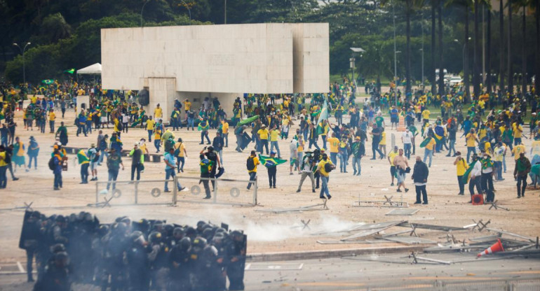 Incidentes en el Palacio de Planalto 4, Brasil. Foto: Reuters.