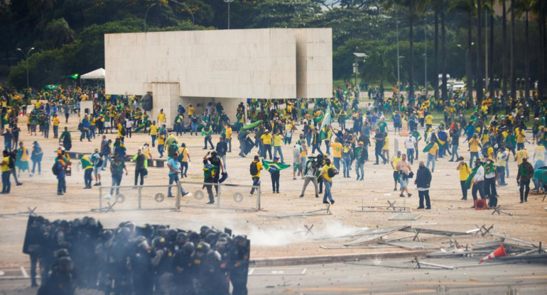 Incidentes en el Palacio de Planalto 4, Brasil. Foto: Reuters.