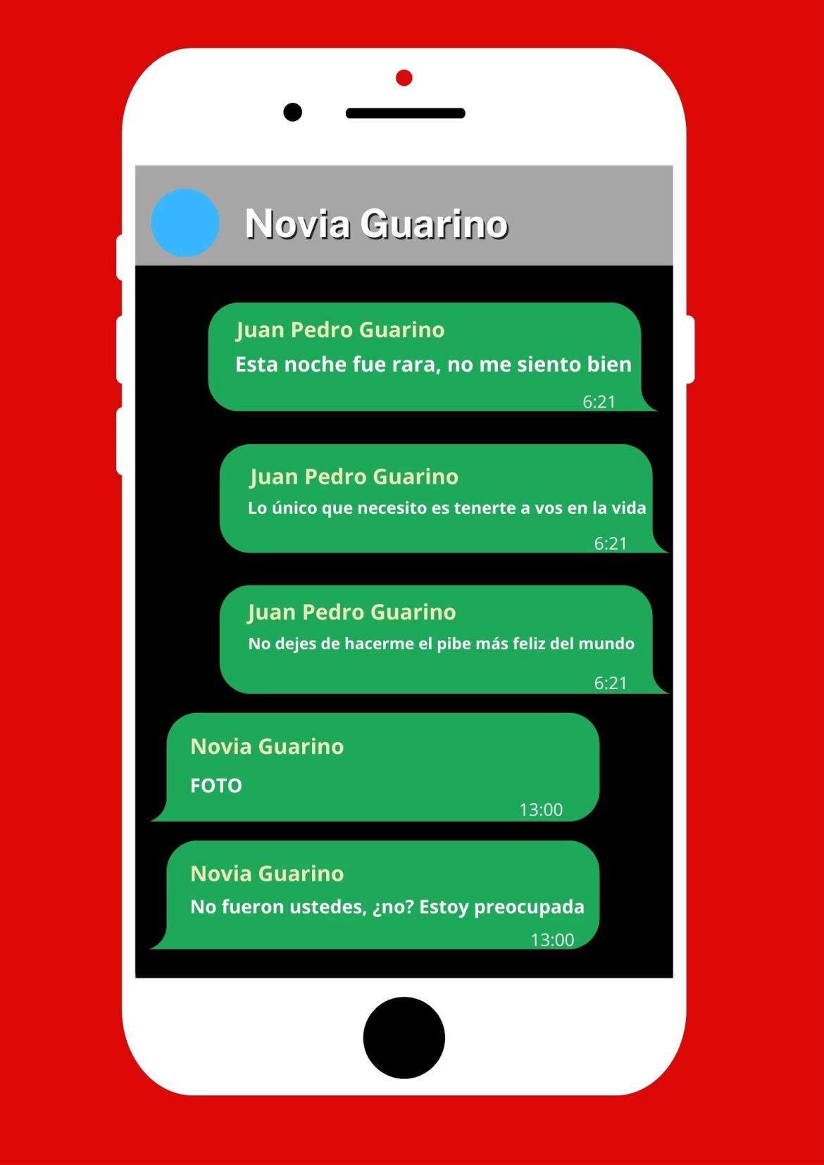 Foto ilustrativa del celular de Juan Pedro Guarino. Foto: NA.