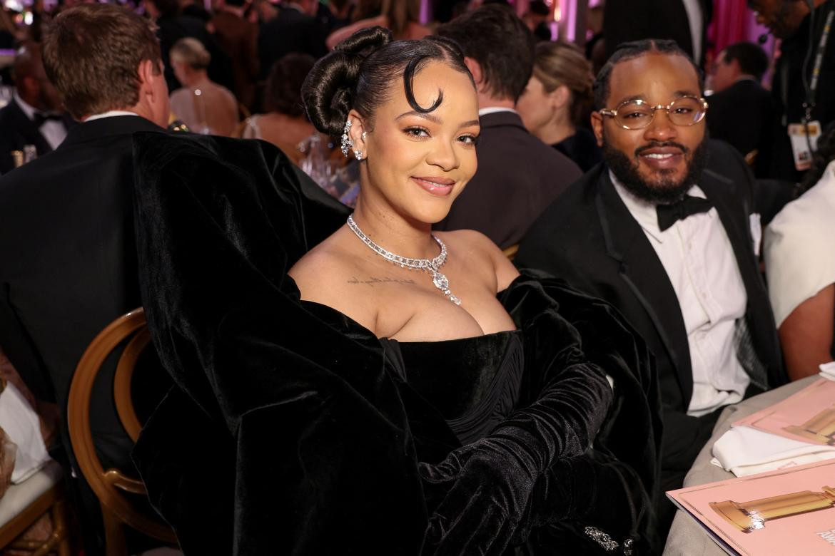 Rihanna en los Globos de Oro. Foto: Reuters