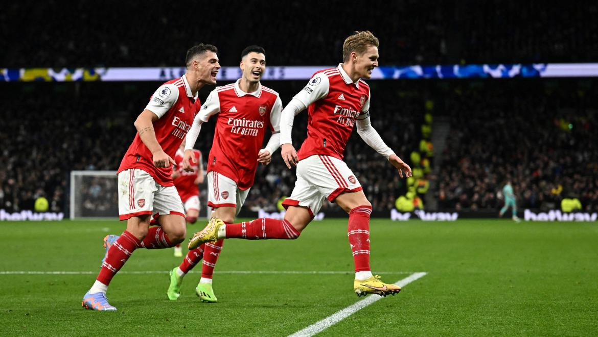 Tottenham-Arsenal; Odegaard. Foto: Reuters.