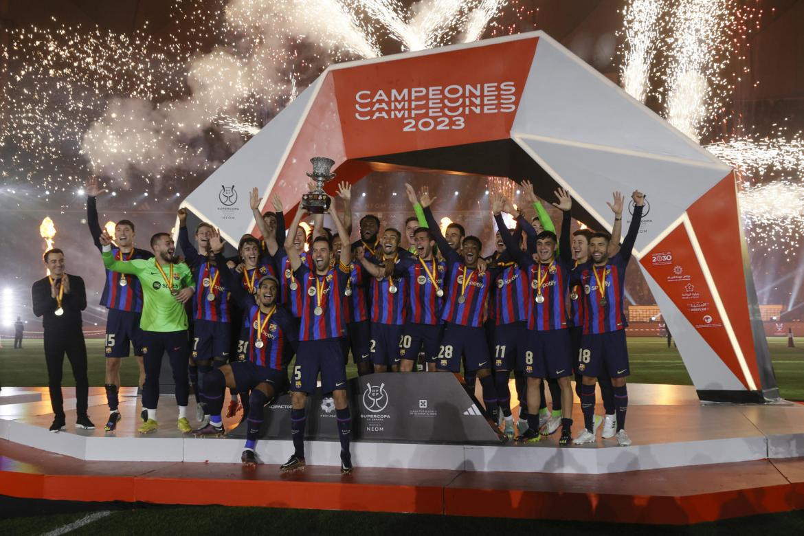 Barcelona campeón de la Supercopa de España 2023. Foto: EFE.