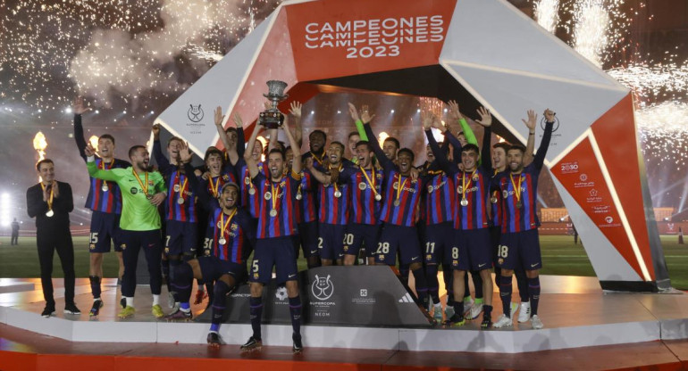 Barcelona campeón de la Supercopa de España 2023. Foto: EFE.