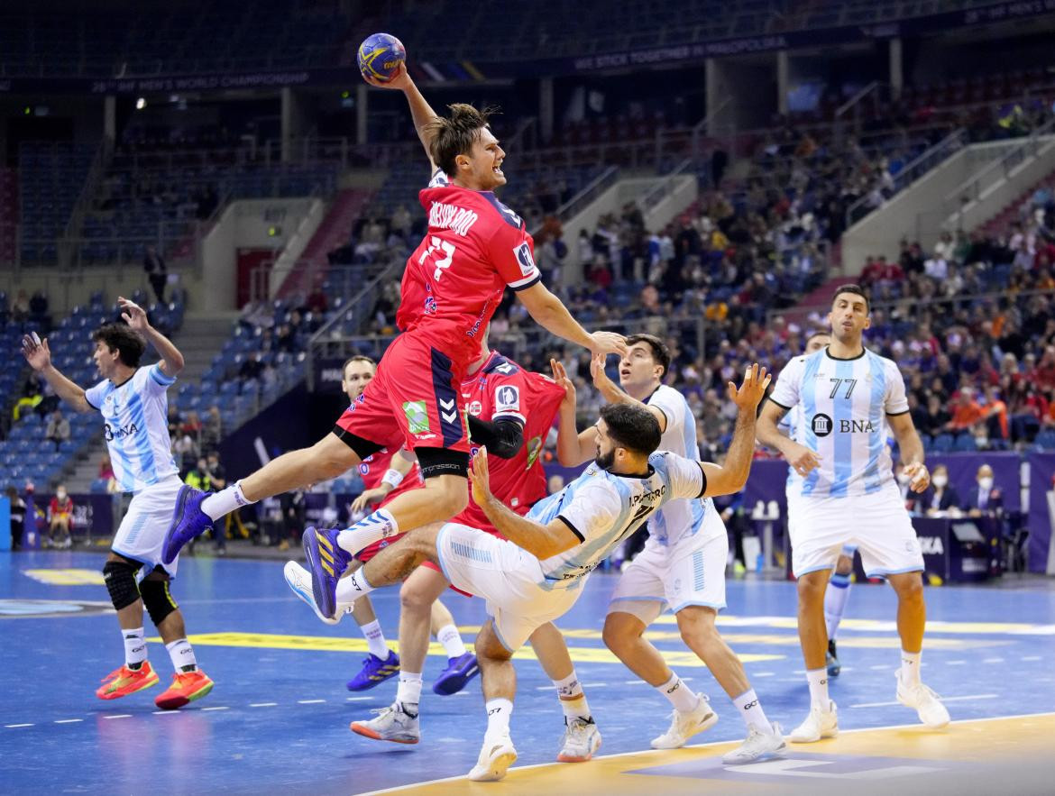 Los Gladiadores vs. Noruega 3; Mundial de Handball 2023. Foto: Reuters.