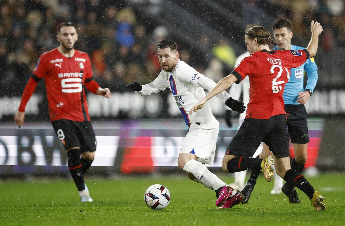 Lionel Messi; Stade Rennais-PSG. Foto: Reuters.
