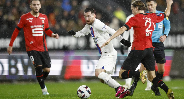 Lionel Messi; Stade Rennais-PSG. Foto: Reuters.