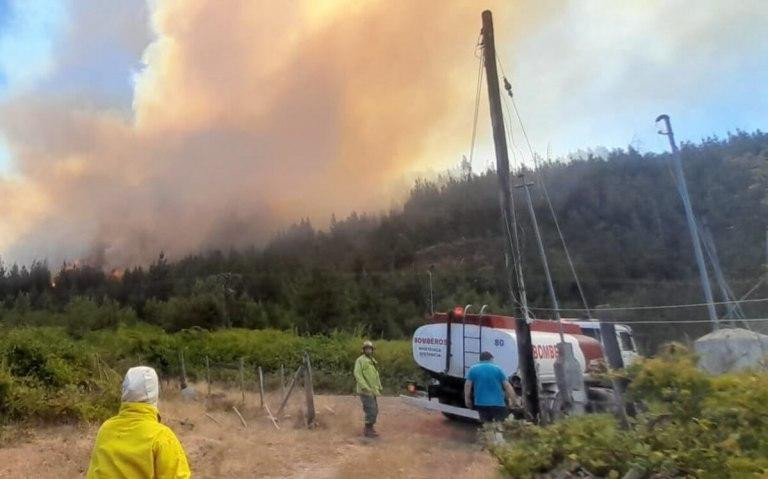 Incendios en El Hoyo. Foto: NA.