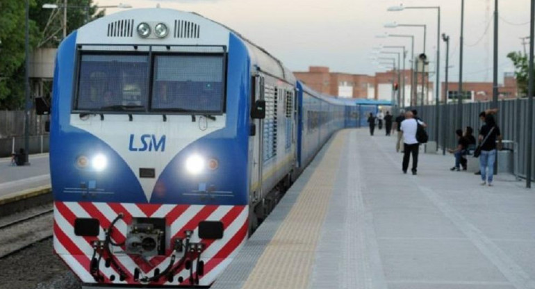 Servicio de trenes de Línea San Martín. Foto: NA.