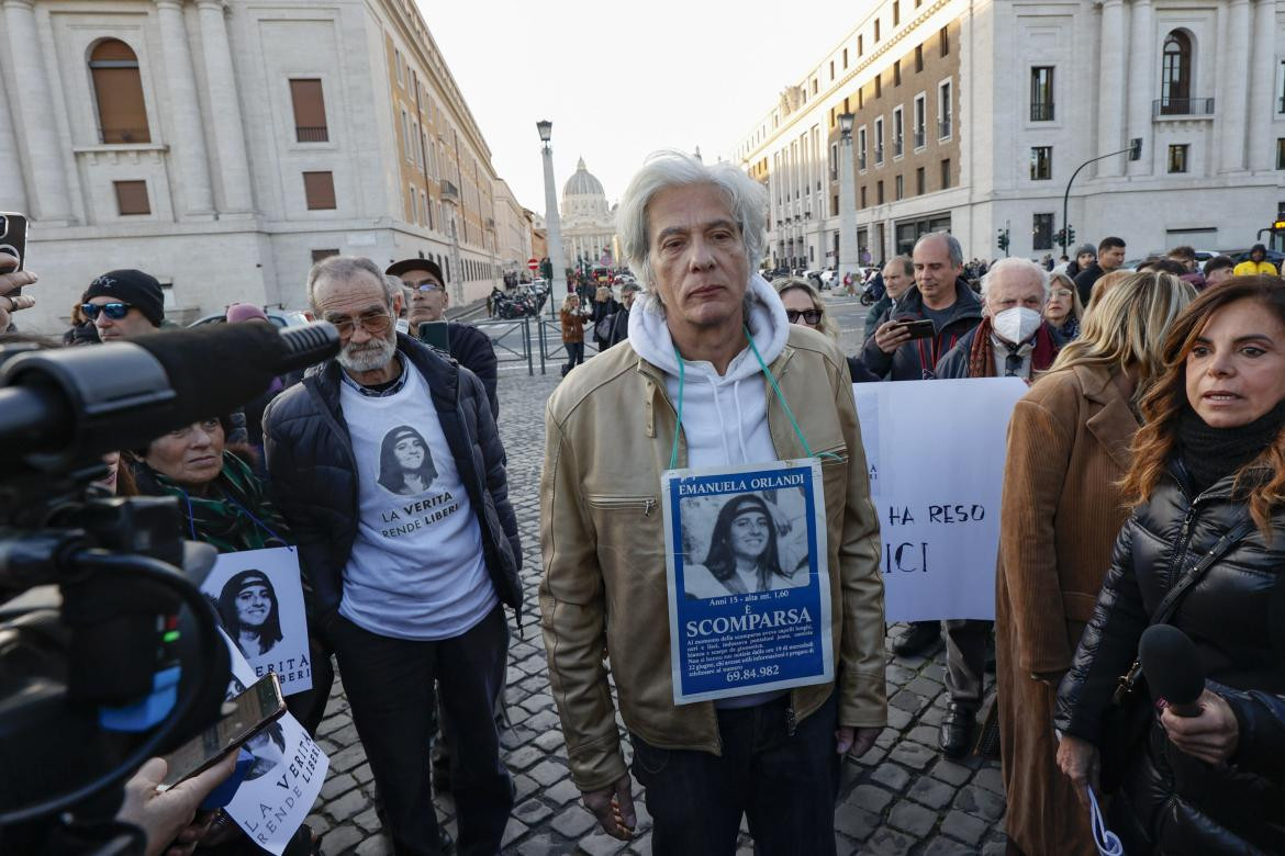 Pietro Orlandi, hermano de la joven desaparecida en el Vaticano. Foto: EFE.
