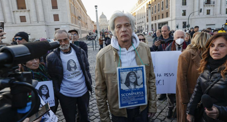 Pietro Orlandi, hermano de la joven desaparecida en el Vaticano. Foto: EFE.