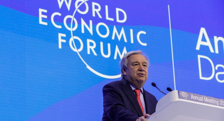 António Guterres en el foro de Davos_Reuters
