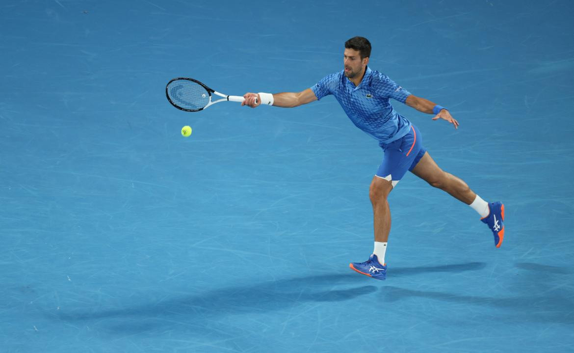 Novak Djokovic en el Abierto de Australia. Foto: REUTERS.
