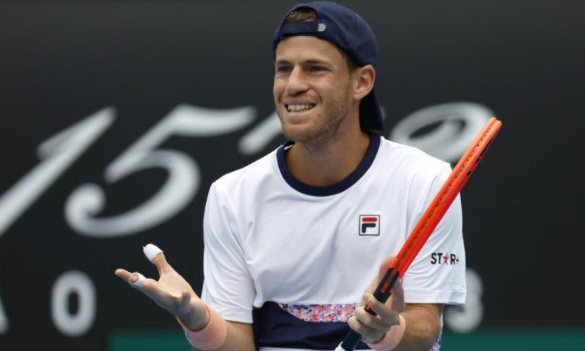 Diego Schwartzman en el Abierto de Australia. Foto: NA.