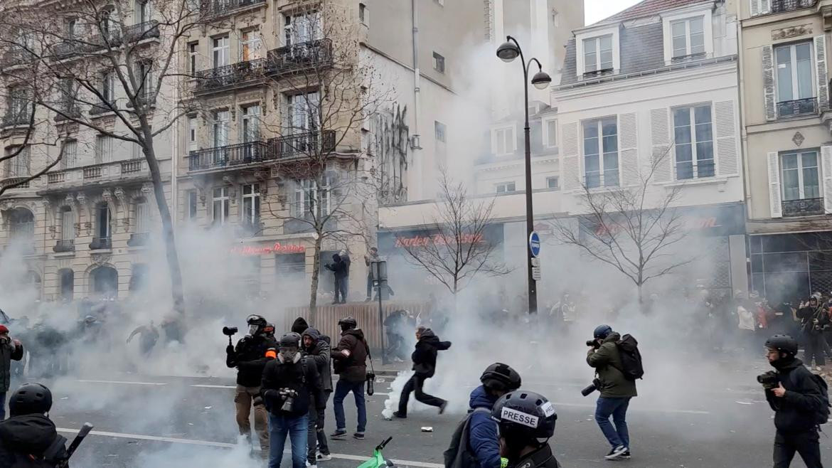 Protestas en Francia. Foto: REUTERS.