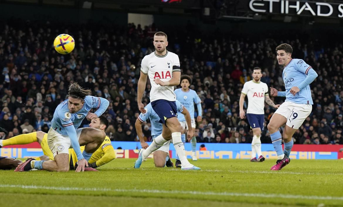 Julián Álvarez, Manchester City vs Tottenham, Premier League. Foto: EFE