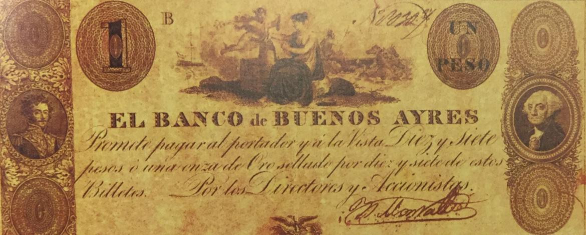 Billetes con figuras de Bolívar y de Washington.