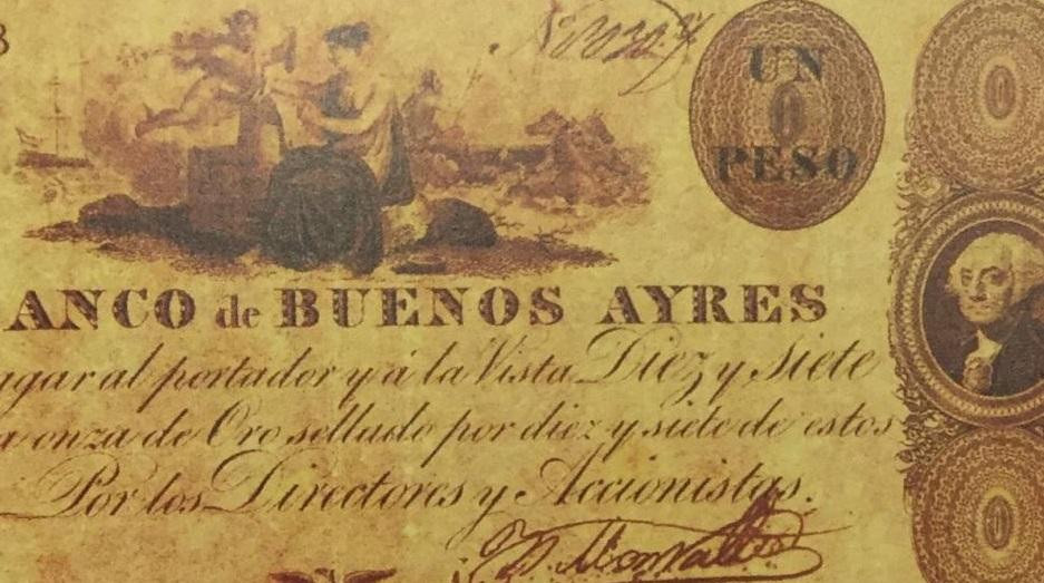 Billetes con figuras de Bolívar y de Washington.