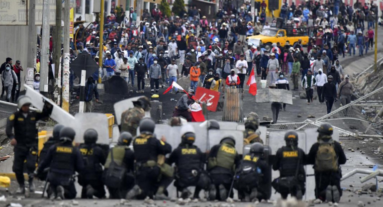 Protestas en Perú_Télam