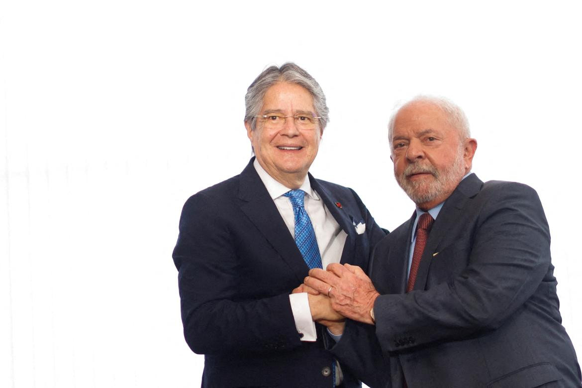 Guillermo Lasso y Lula da Silva. Foto: Reuters.