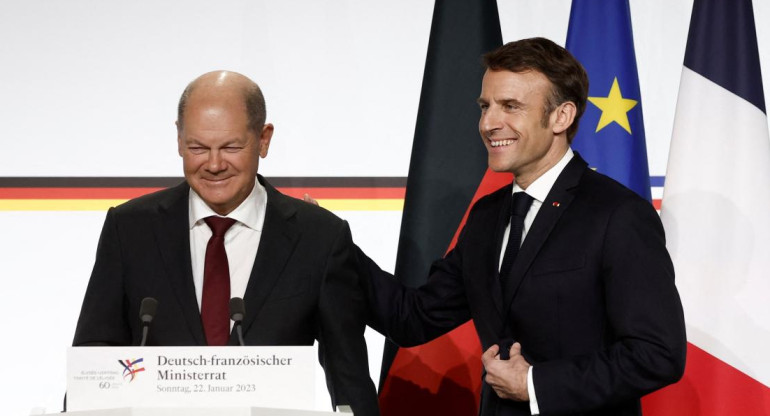 Scholz y Macron. Foto: Reuters.