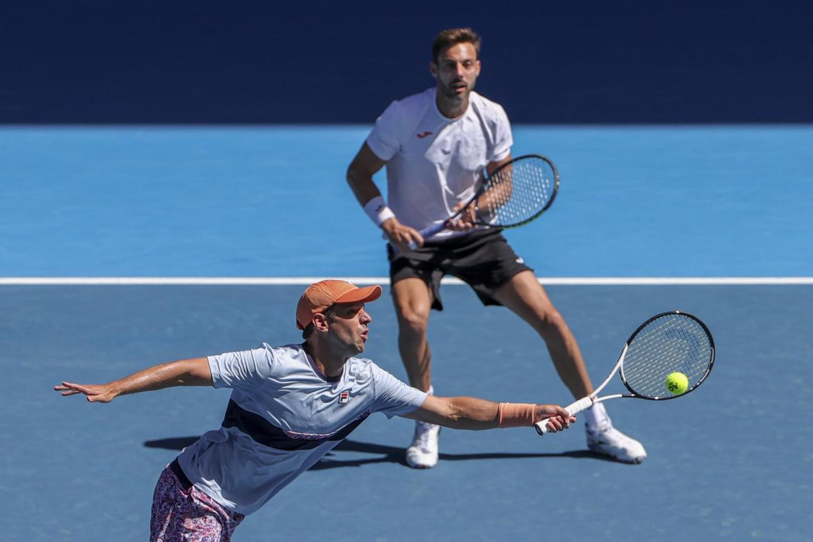 Horacio Zeballos y Marcel Granollers en el Abierto de Australia. Foto: EFE.