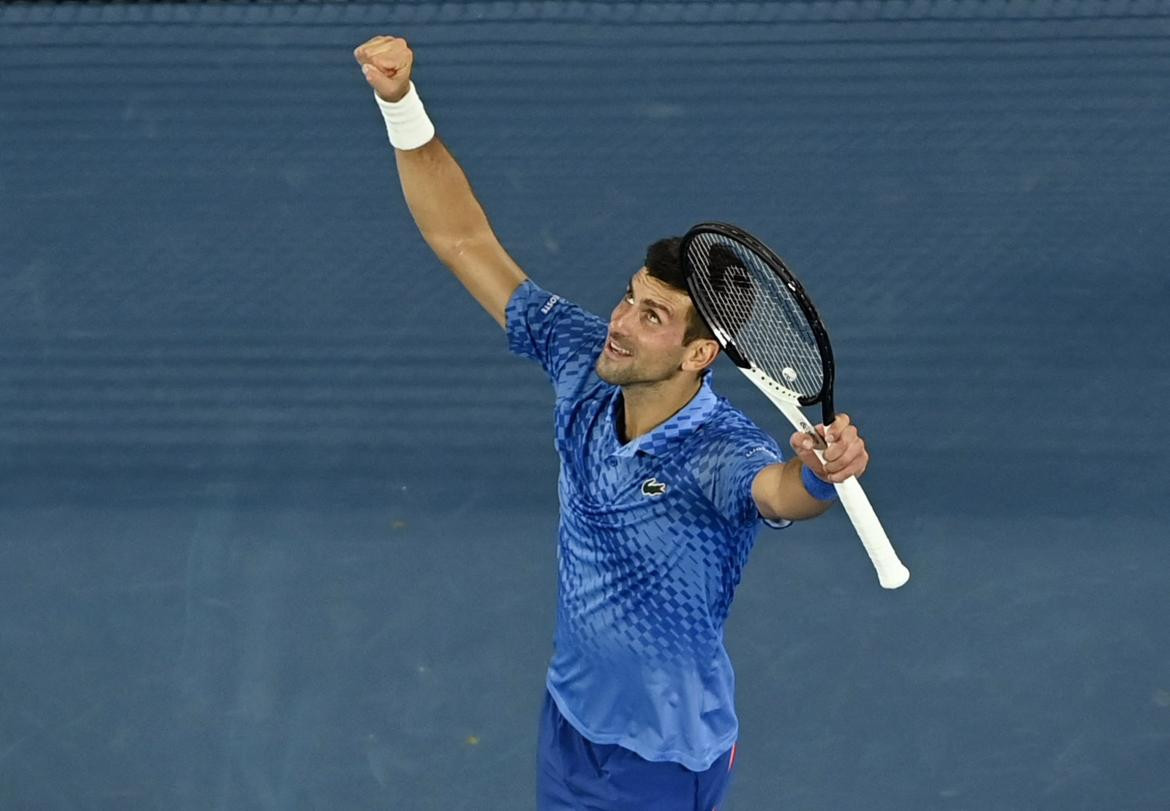 Novak Djokovic en el Abierto de Australia. Foto: REUTERS.