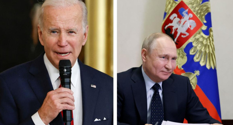 Joe Biden y Vladimir Putin. Foto: Reuters