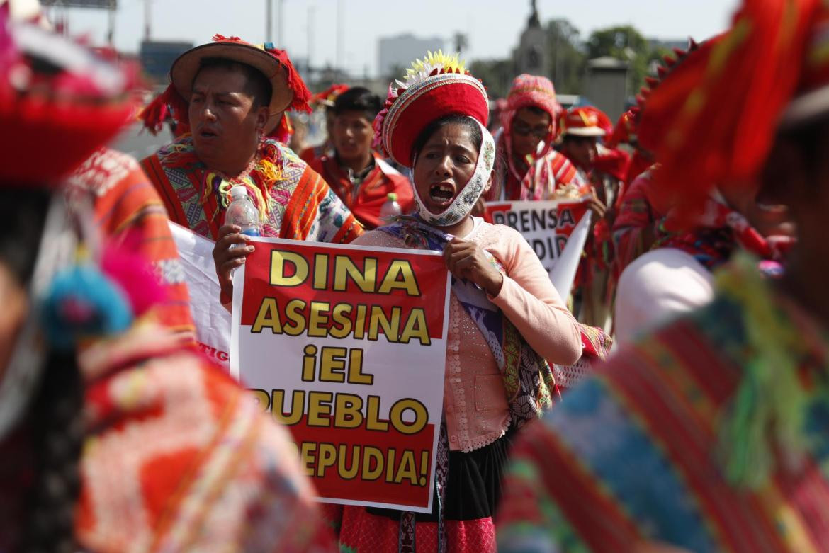 Protestas en Perú. Foto: EFE