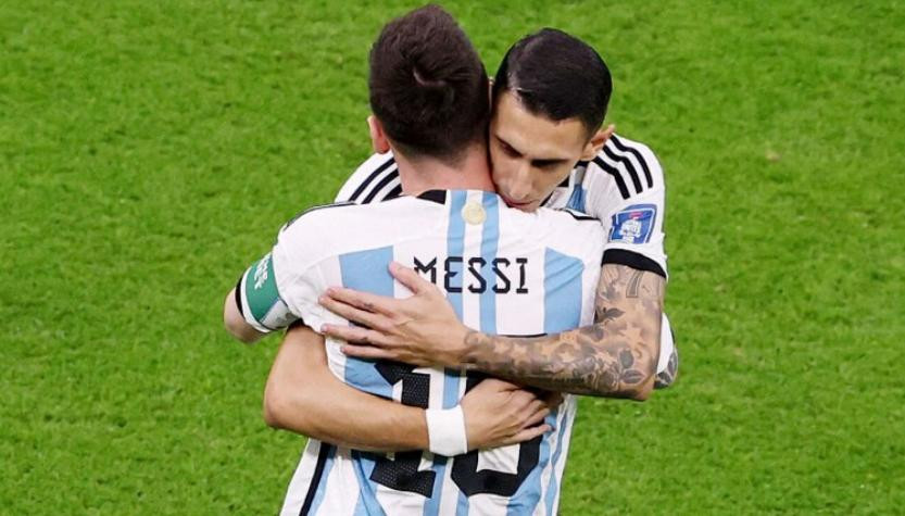 Ángel Di María y Lionel Messi, Mundial Qatar 2022. Foto: NA