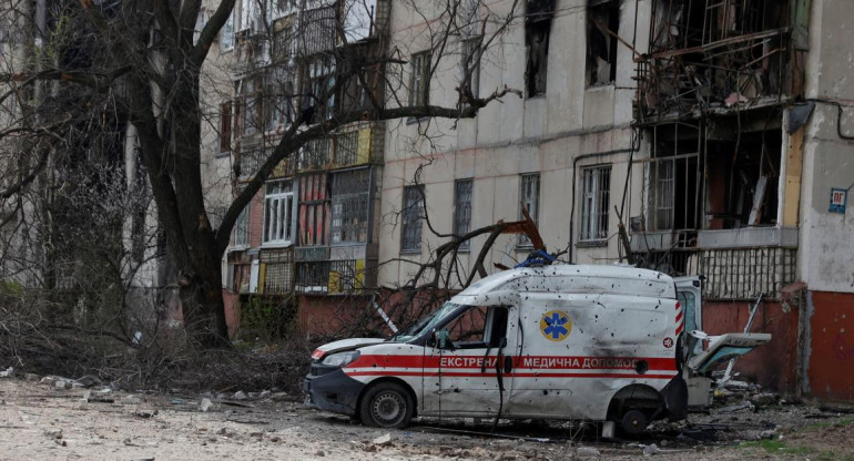Bombardeos en Lugansk, Ucrania. Foto: REUTERS