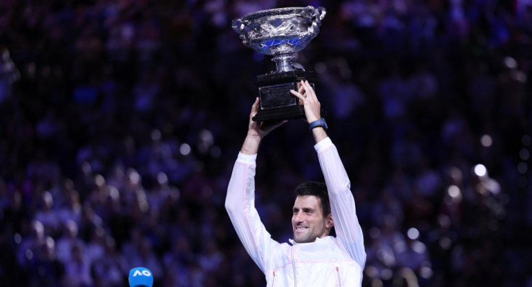 Novak Djokovic, campeón del Australia Open. Foto: Reuters.